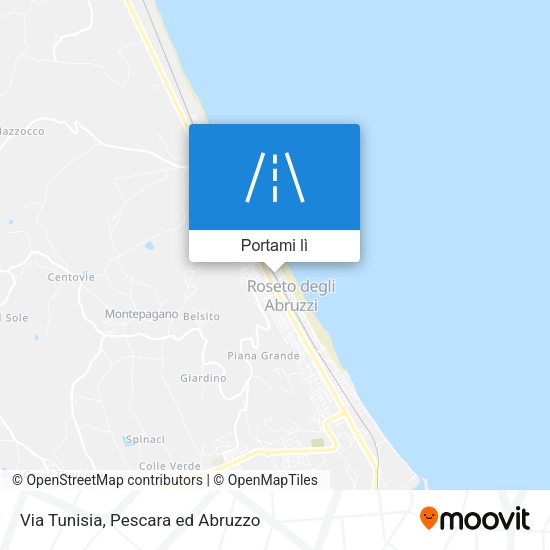 Mappa Via Tunisia
