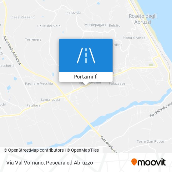 Mappa Via Val Vomano