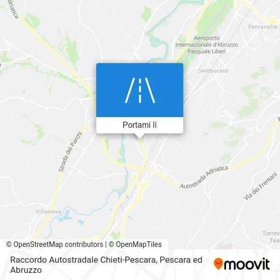 Mappa Raccordo Autostradale Chieti-Pescara