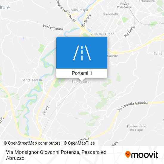 Mappa Via Monsignor Giovanni Potenza