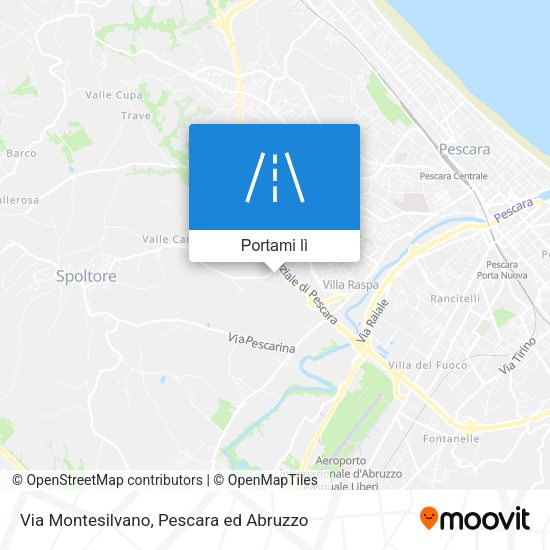 Mappa Via Montesilvano