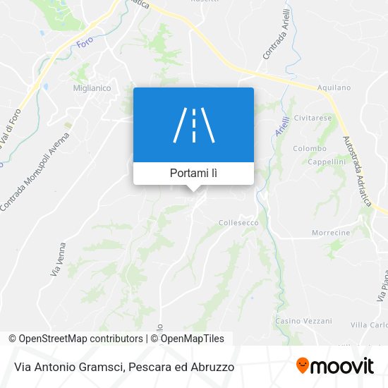 Mappa Via Antonio Gramsci