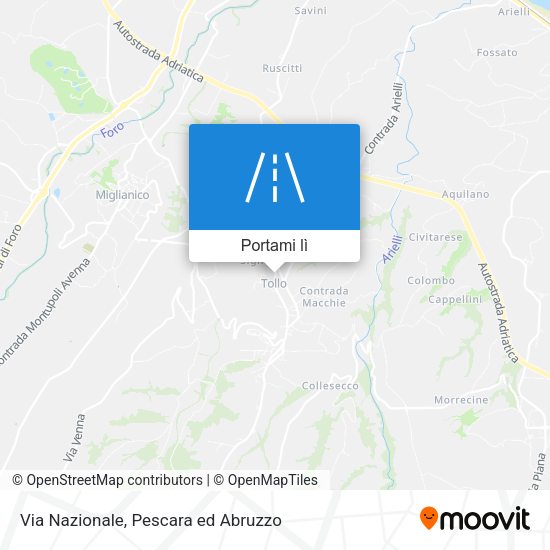 Mappa Via Nazionale