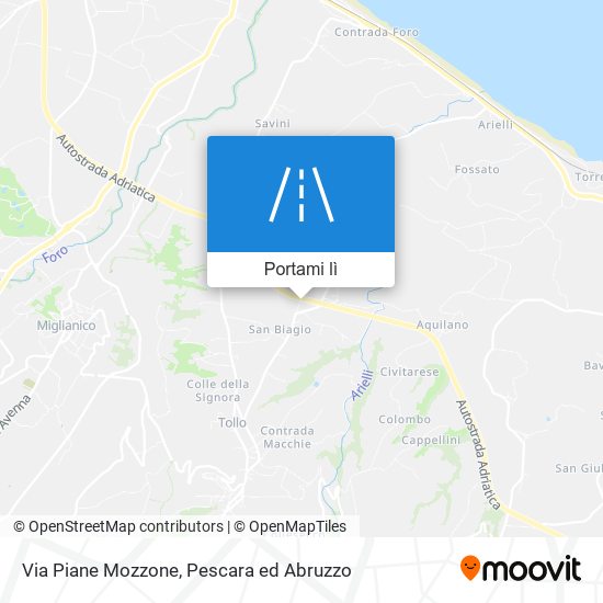 Mappa Via Piane Mozzone