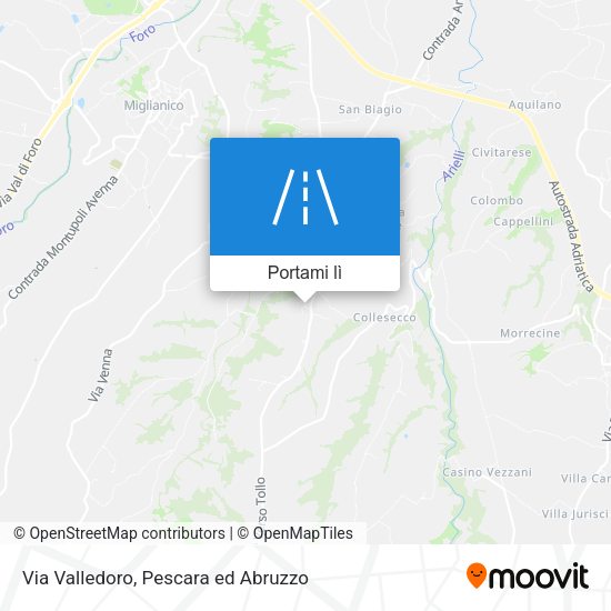 Mappa Via Valledoro