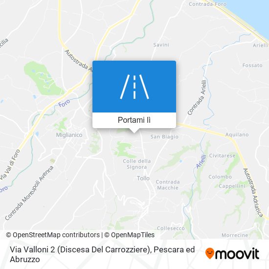 Mappa Via Valloni 2 (Discesa Del Carrozziere)