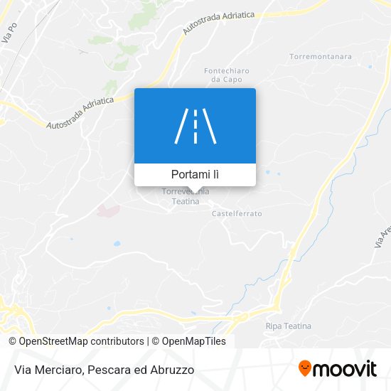 Mappa Via Merciaro