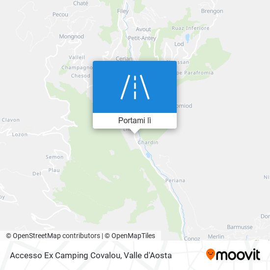 Mappa Accesso Ex Camping Covalou