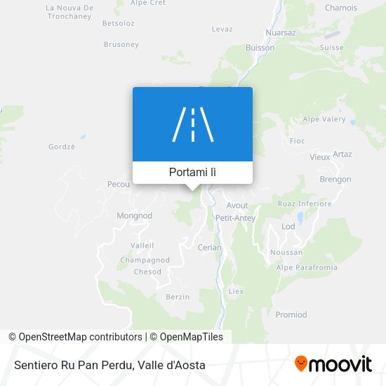 Mappa Sentiero Ru Pan Perdu