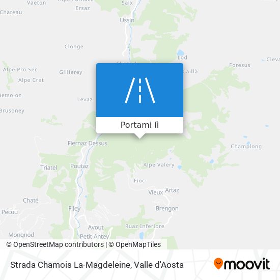 Mappa Strada Chamois La-Magdeleine