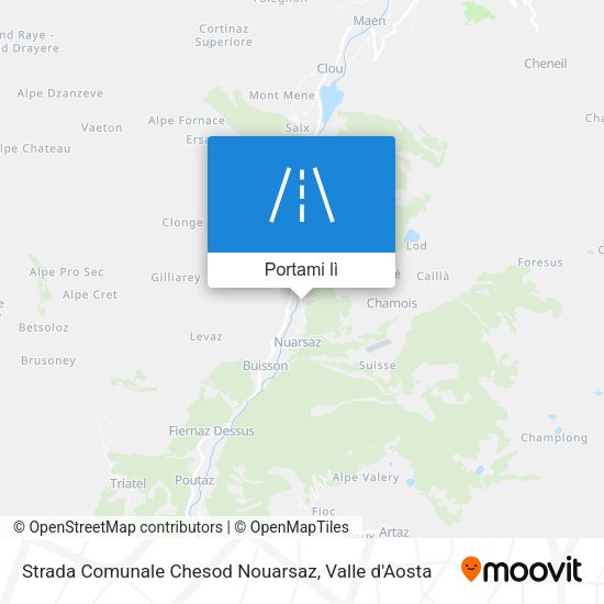 Mappa Strada Comunale Chesod Nouarsaz