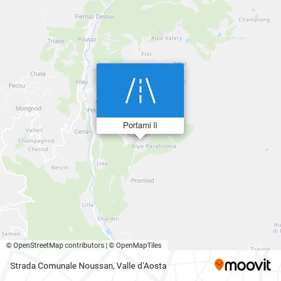 Mappa Strada Comunale Noussan