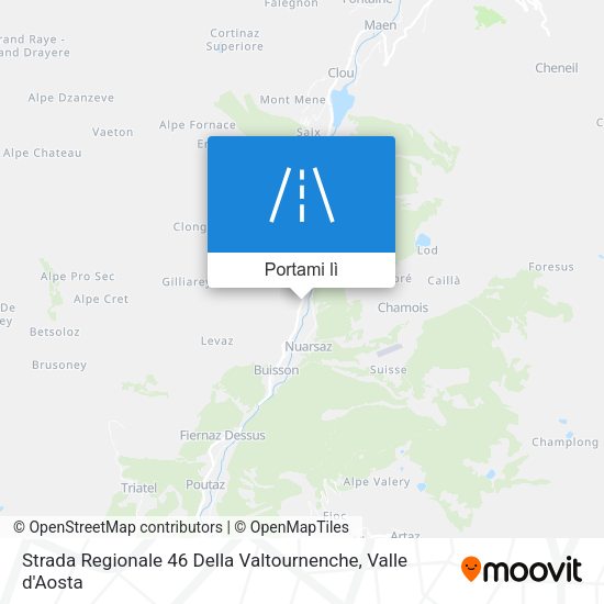 Mappa Strada Regionale 46 Della Valtournenche