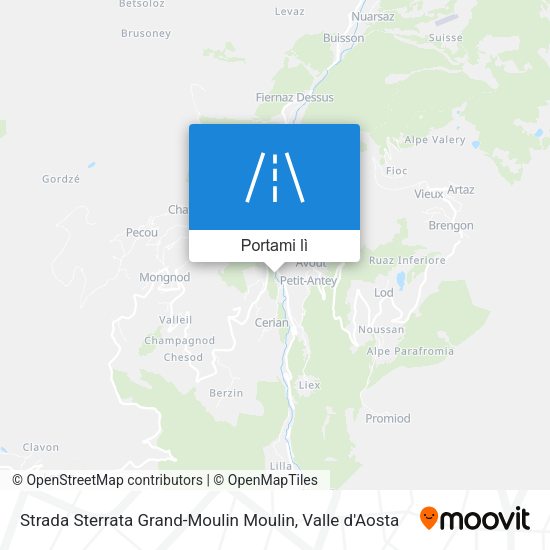 Mappa Strada Sterrata Grand-Moulin Moulin