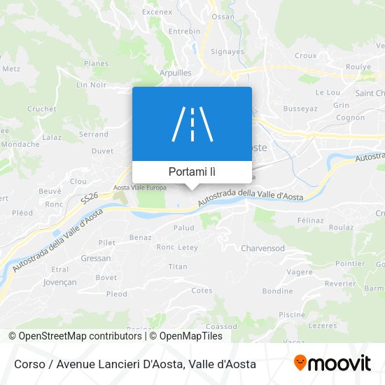 Mappa Corso / Avenue Lancieri D'Aosta