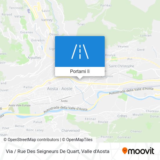 Mappa Via / Rue Des Seigneurs De Quart