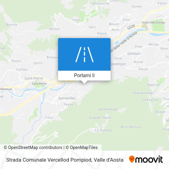 Mappa Strada Comunale Vercellod Pompiod