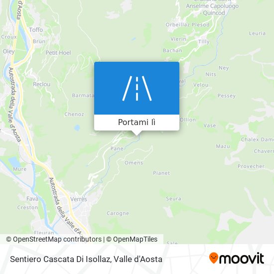 Mappa Sentiero Cascata Di Isollaz