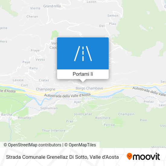 Mappa Strada Comunale Grenellaz Di Sotto