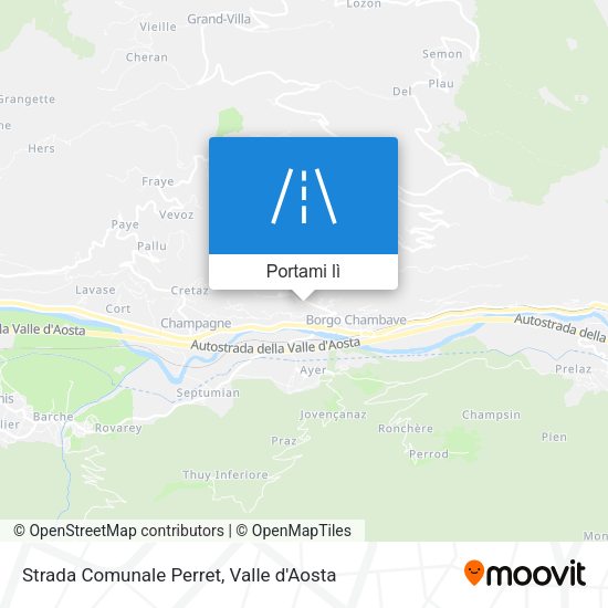 Mappa Strada Comunale Perret