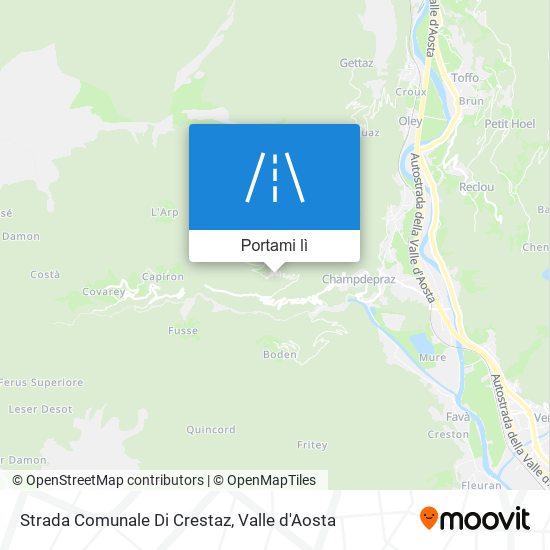 Mappa Strada Comunale Di Crestaz