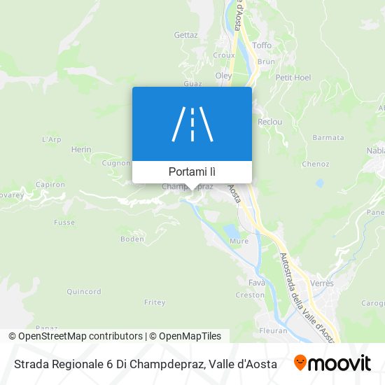 Mappa Strada Regionale 6 Di Champdepraz