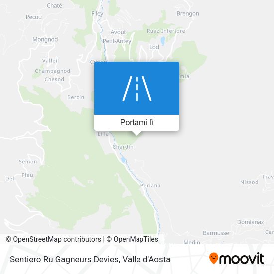 Mappa Sentiero Ru Gagneurs Devies