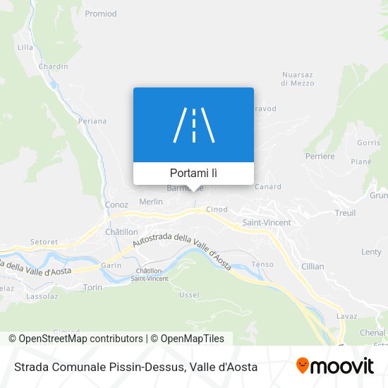 Mappa Strada Comunale Pissin-Dessus