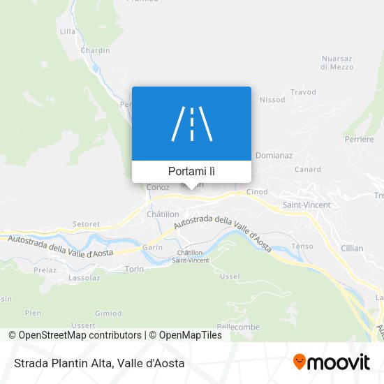 Mappa Strada Plantin Alta
