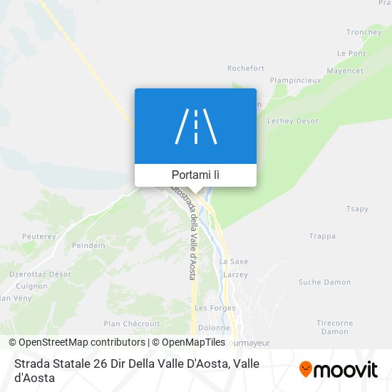 Mappa Strada Statale 26 Dir Della Valle D'Aosta