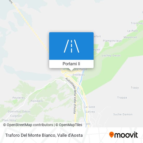 Mappa Traforo Del Monte Bianco