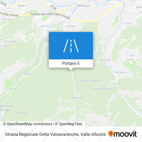 Mappa Strada Regionale Della Valsavarenche