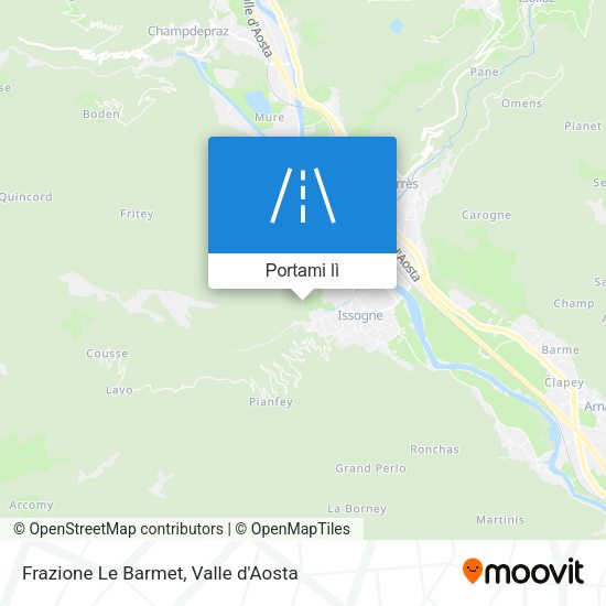 Mappa Frazione Le Barmet