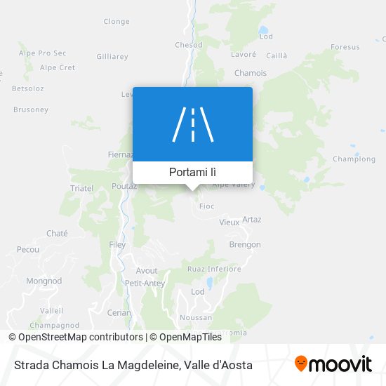 Mappa Strada Chamois La Magdeleine