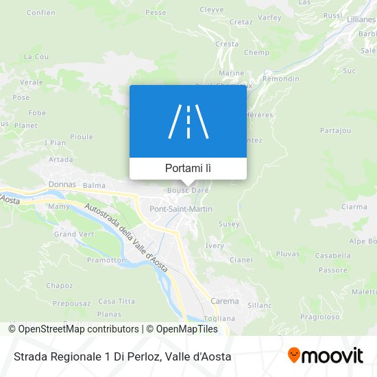 Mappa Strada Regionale 1 Di Perloz