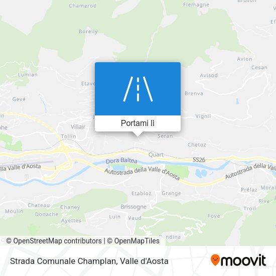Mappa Strada Comunale Champlan