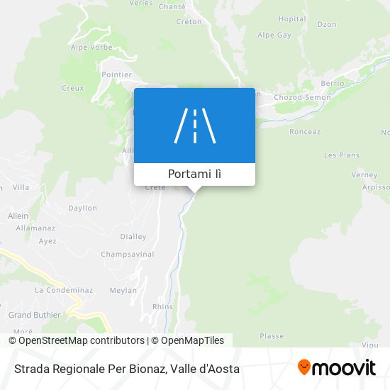 Mappa Strada Regionale Per Bionaz