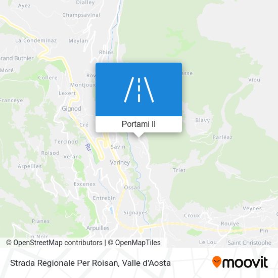Mappa Strada Regionale Per Roisan