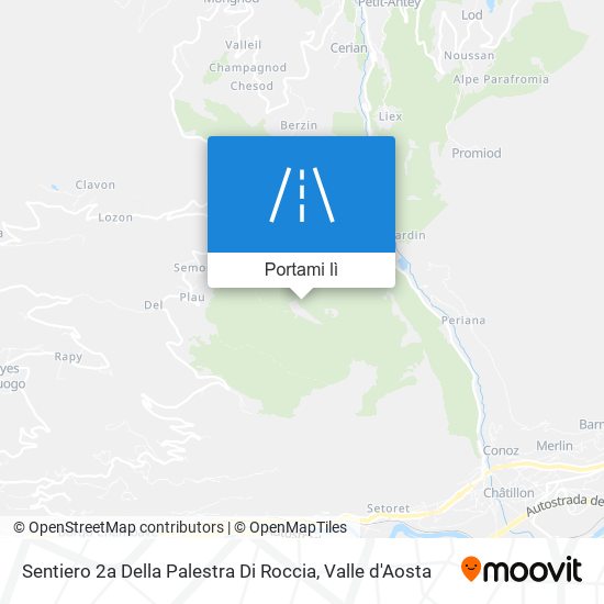 Mappa Sentiero 2a Della Palestra Di Roccia
