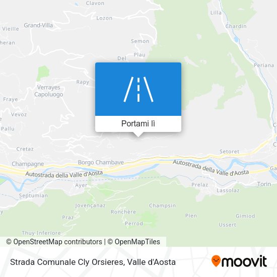 Mappa Strada Comunale Cly Orsieres