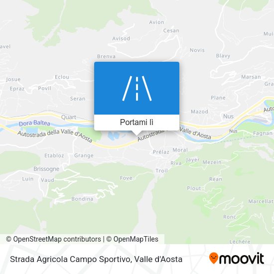Mappa Strada Agricola Campo Sportivo