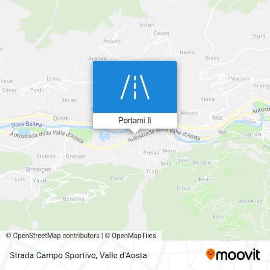 Mappa Strada Campo Sportivo