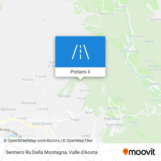 Mappa Sentiero Ru Della Montagna