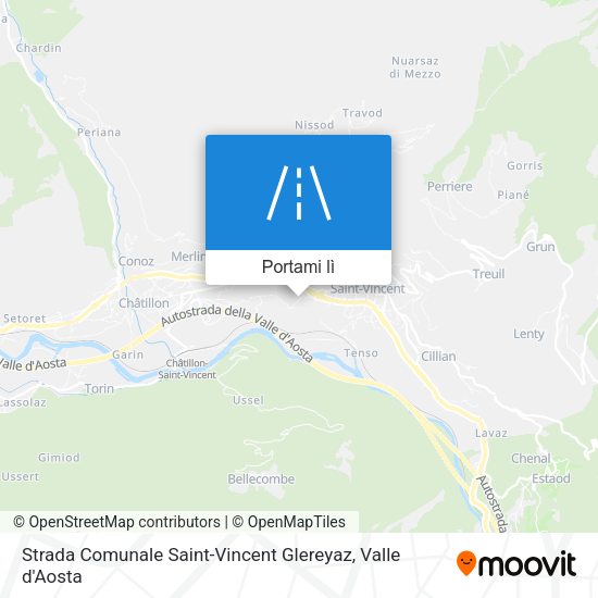 Mappa Strada Comunale Saint-Vincent Glereyaz