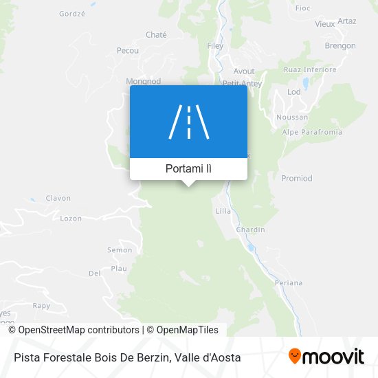 Mappa Pista Forestale Bois De Berzin