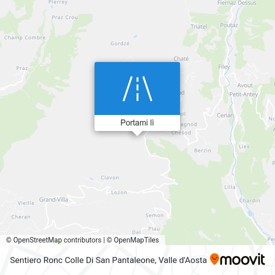 Mappa Sentiero Ronc Colle Di San Pantaleone