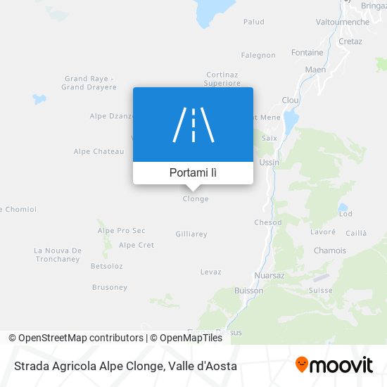 Mappa Strada Agricola Alpe Clonge