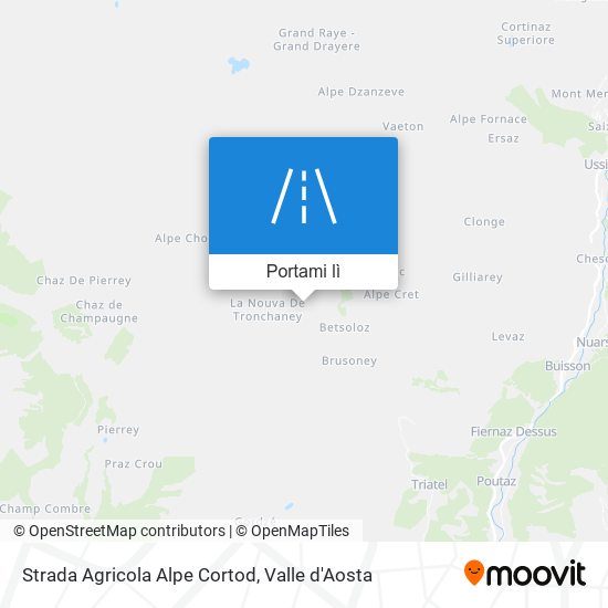 Mappa Strada Agricola Alpe Cortod