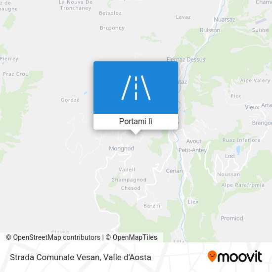 Mappa Strada Comunale Vesan