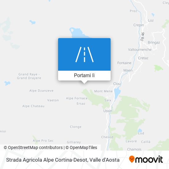 Mappa Strada Agricola Alpe Cortina-Desot